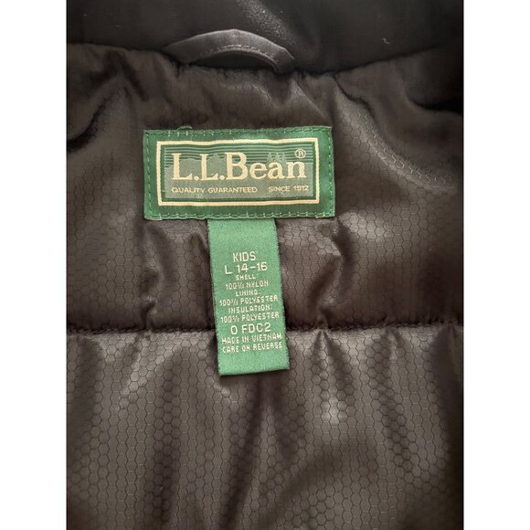 L.L.Bean Kids Colorblock Ski Snow Jacket in Red Gray Black Size L (14-16) - Picture 6 of 16